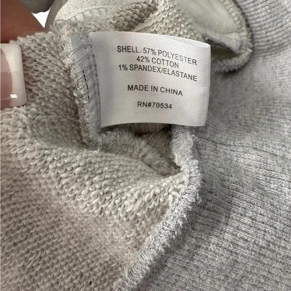 ORVIS Quarter-Zip Jacquard-knit Sweatshirt in Light Gray Size Small - Picture 10 of 11